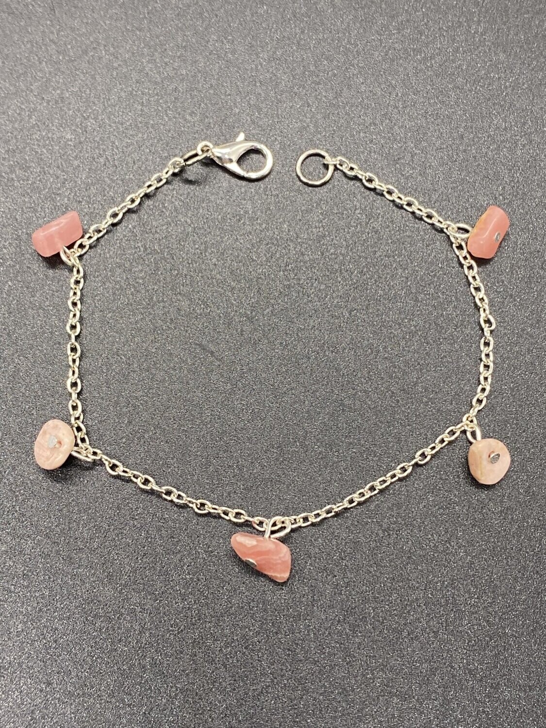 Rhodochrosite Charm Bracelet