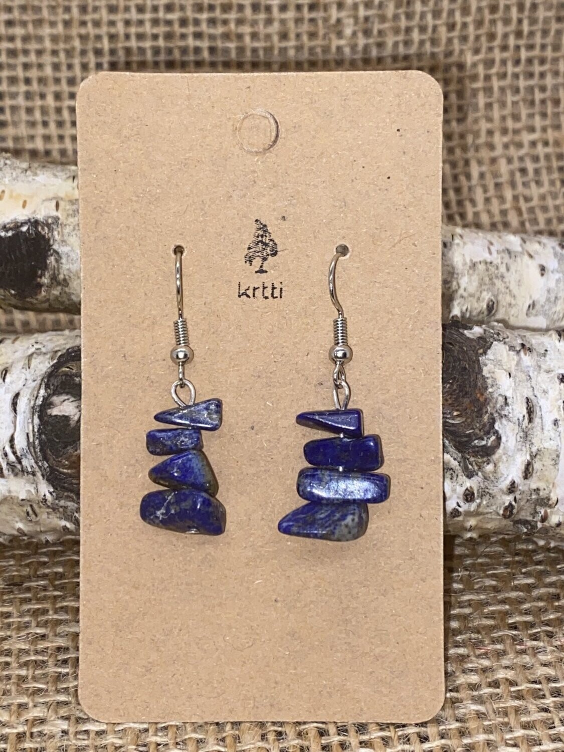 Stacked Lapis Earrings