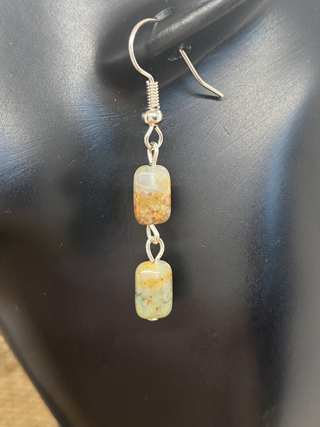 Brown Opal Drop Earrings (med)