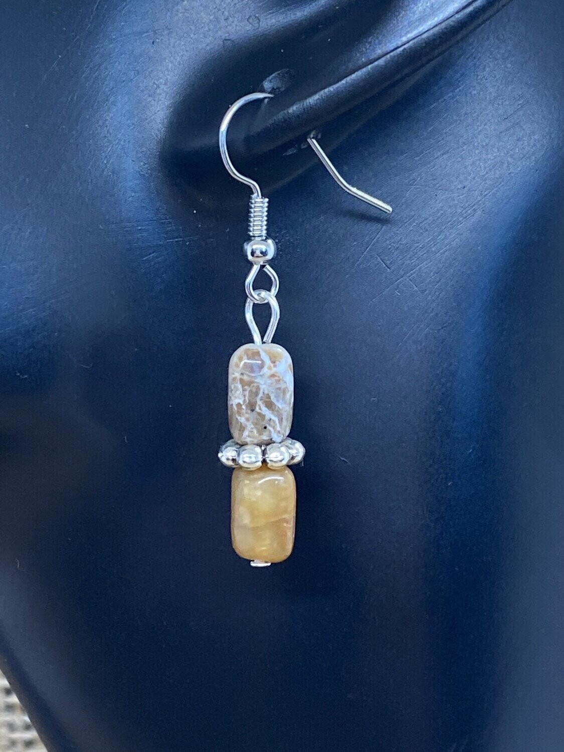 Brown Opal Drop Earrings (Med)