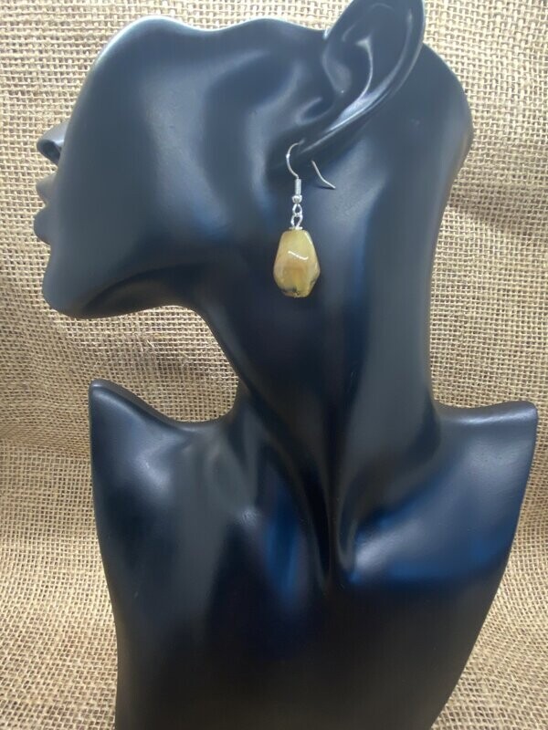 Yellow Opal Drop Earrings