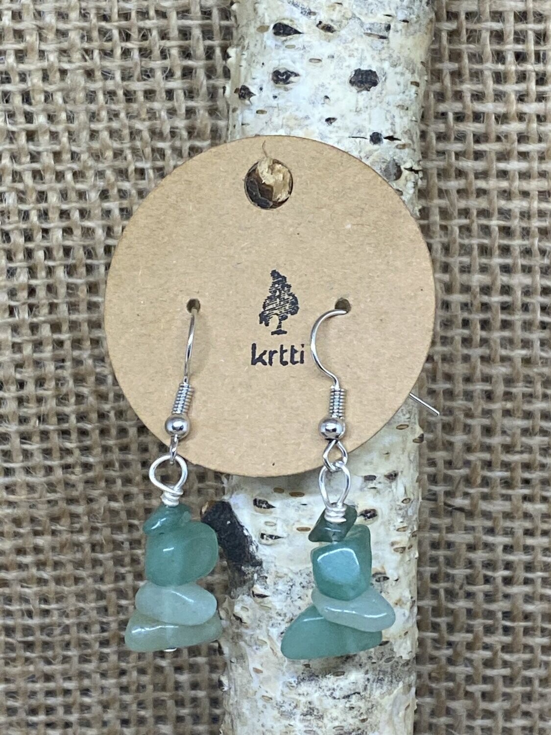 Green Aventurine Chip Earrings
