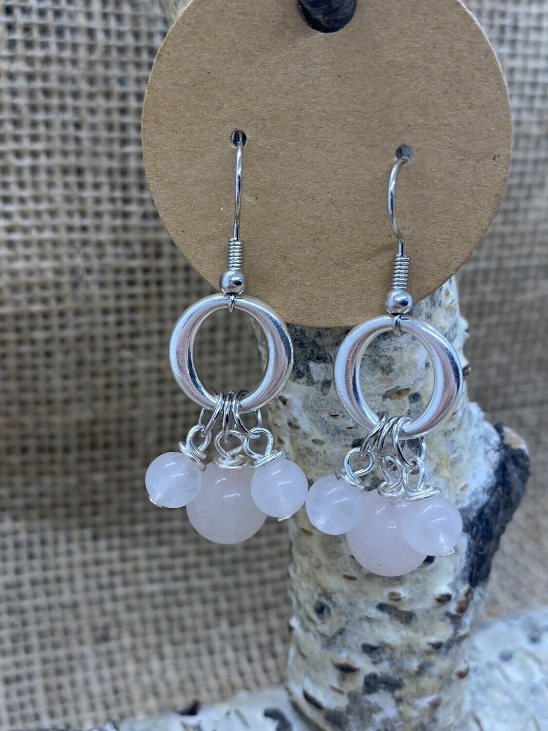 Rose Quartz Chandelier Earrings