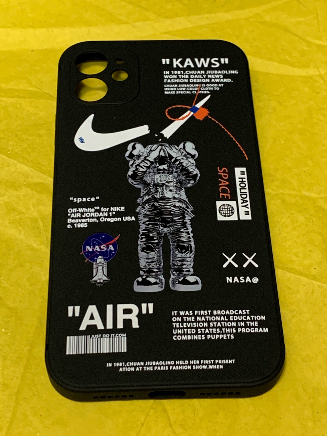Kaws Nike Air NASA case cover for IPhone 12,12pro (6.1) and 12 ProMax (6.7)