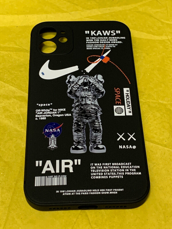 Kaws Nike Air NASA case cover for IPhone 12,12pro (6.1) and 12 ProMax (6.7)