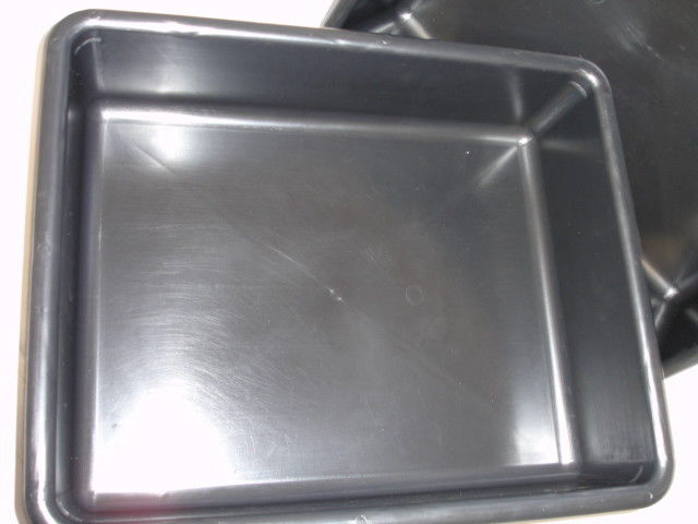 Bandeja em pp preto 35x28x9 cm