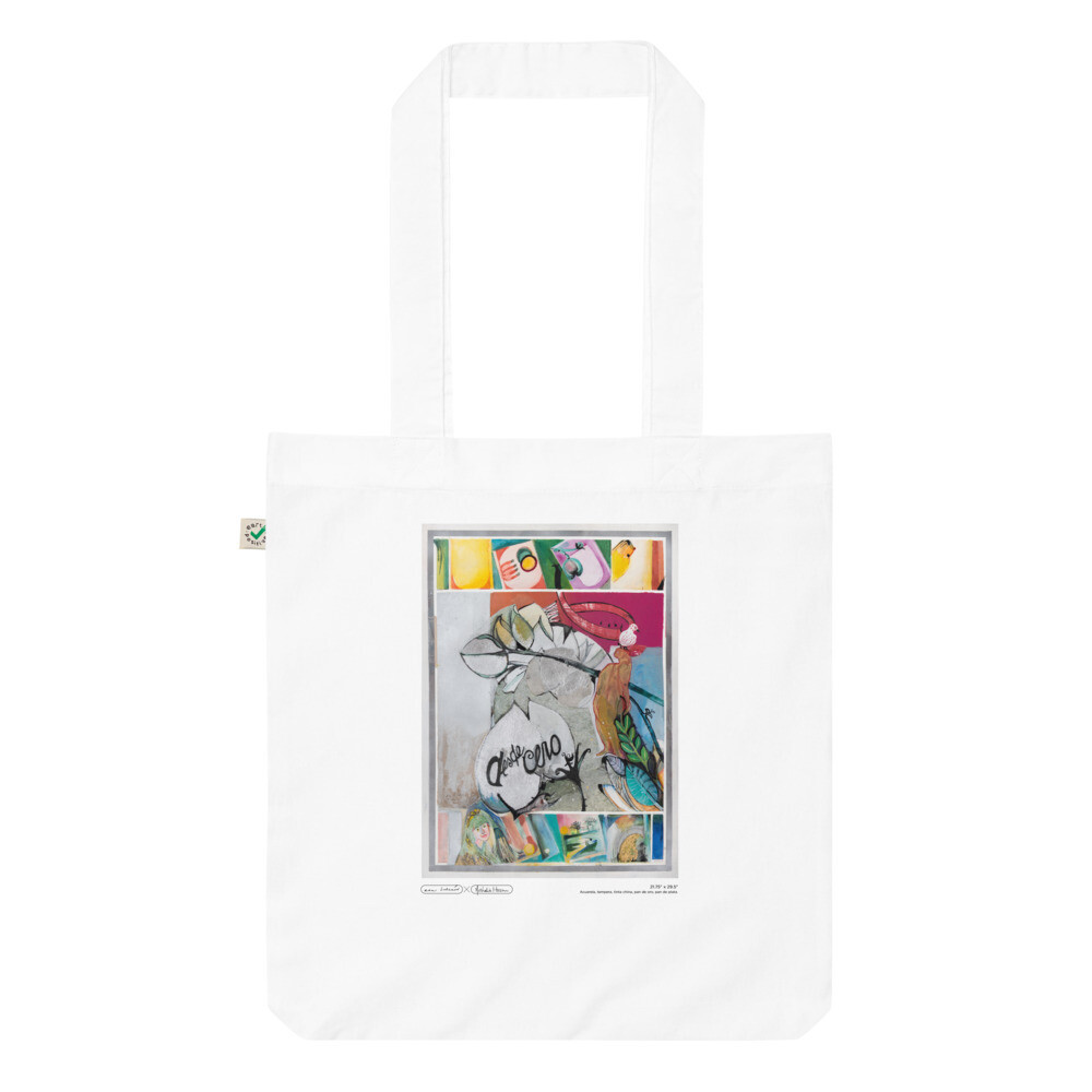 Desde Cero® original watercolor painting tote bag