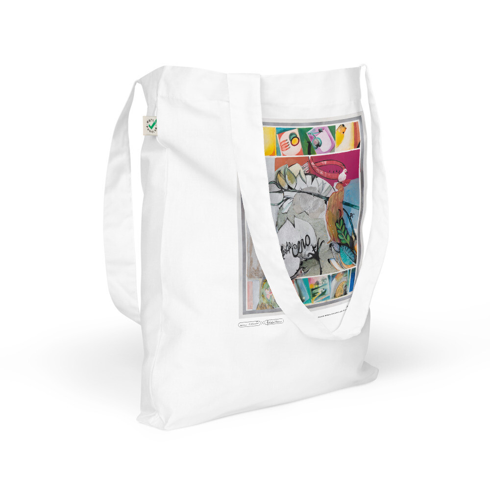 Desde Cero® original watercolor painting tote bag