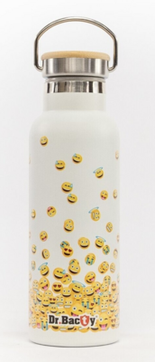 Termopudel, Dr.Bacty steel - Emoticons, 500ml, DRBBT-0500WHT-EMOTIC