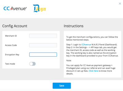 CCAvenue Integration App for Ecwid