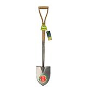The head is made in this shape to facilitate easy slicing through the ground.