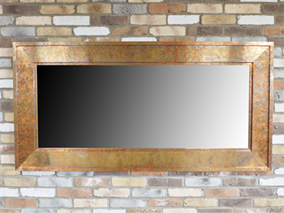 Rectangular Mirror Copper Finish