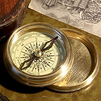 Fair Trade Compass in Leather Case Fair Trade Compass in Leather Case