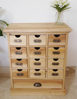 The Raymond Small Drawer Cabinet - Unfinished
