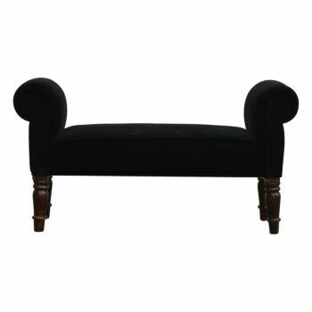 How luxurious! This black velvet bench looks great in a bedroom, hallway, landing or ther focal point anywhere around the home.