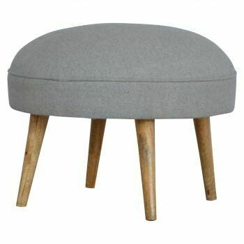 Grey Tweed Nordic Style Footstool Grey Tweed Nordic Style Footstool