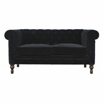 Black velvet makes this a rather special statement Chesterfield Sofa,.