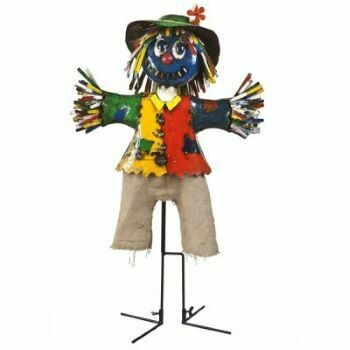What a wonderful welcome to your home or garden- our friend Boo The Scarecrow! Made completely of recycled metals and lovingly hand painted. He looks great in either the home or in the garden.