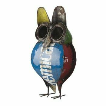 A lovely artwork, and at over a foot high you'd be very wise to consider finding a place for him. He's a real hoot!