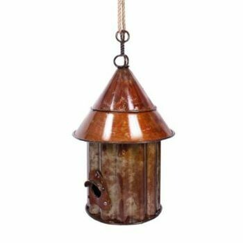 Recycled Bird Shack Sculpture
Bronze finish roof.  Circular cone to a point roof.
Circular Home