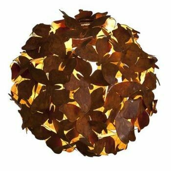 Artistic made sphere with butterfly metal images, which can be used either as a decoration or lampshade inside or outside the home. 