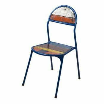 Our Bistro Chairs all have recycled metal panels, beautifully decorated putting them a class above.  