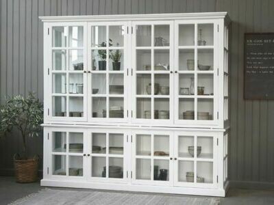 Rouen Large Display Cabinet - White