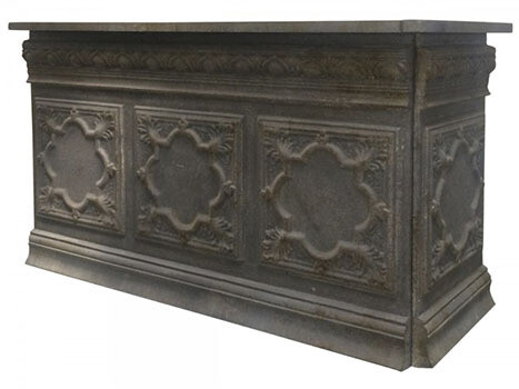 In an Antique Mocha finish, this Desk Counter is ideal for a home bar, bar in a cafe, restaurant or function room, or as a reception desk.