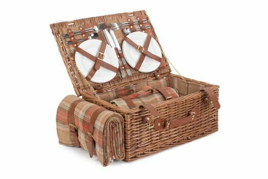 Four Person Autumn Red Picnic Hamper
Open