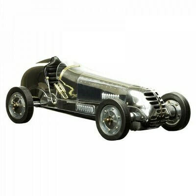 BB Korn Car Silver The BB Korn 'spindizzy' is a model of the 1930's American tether car fad, and is hand engineered. At a massive 52.5 cm length, it will surely be the centrepiece of any car enthusiasts display.