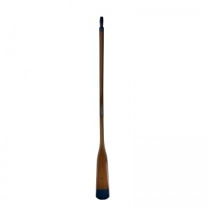 This oar has a distinctive red tip.