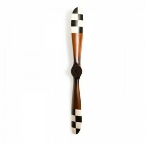 A lovely Barnstormer propeller for wall decor with an attractive ivory and black design on the tips. 