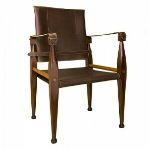 Campaign Bridle Leather Chair - Natural