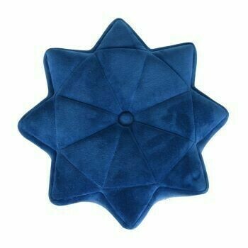 Royal Blue Star Velvet Pouffe