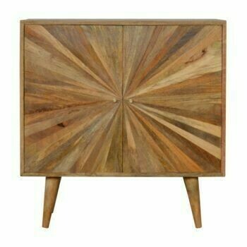 Oak Finish Sunshine Solid Wood Cabinet