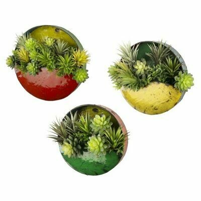 These are very pretty wall mounted planters that will look great on your wall, indoors or outside. 