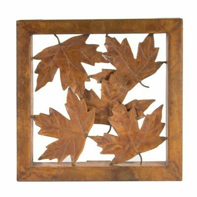 A smaller 40x40 cm metal Falling Leaves sculpture for indoor or outdoor use.