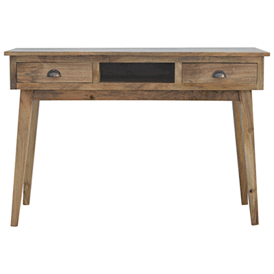 The Ely writing desk is just the job to usefully fill that empty place in your home, but especially useful for anybody who needs a desk in their home for homework, reading letters or bills, or preparing.