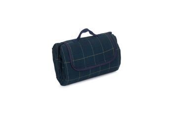 Luxury Blue Tweed Picnic Blanket