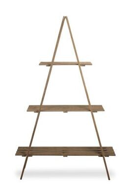 This A Frame shelf unit, with oak effect shelves, is a wonderful display unit that is attached to a wall. 