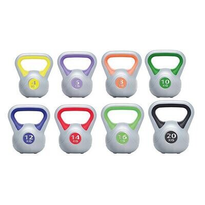 Urban Fitness Vinyl Kettlebells
Complete set
Grey with yellow, purple, orange, green. blue, red, lime and black finish