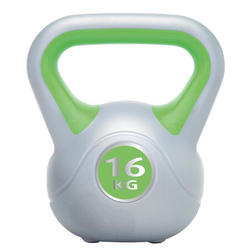 Urban Fitness Vinyl Kettlebell
16kg grey and lime green finish