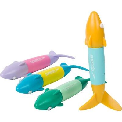Speedo Spinning Dive Toys
Orange, Blue, Green, Pink Finish.
Shaped like small rockets