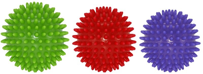 Urban Fitness Soft Spikey Massage Balls
Lime Green Red and Purple Finish