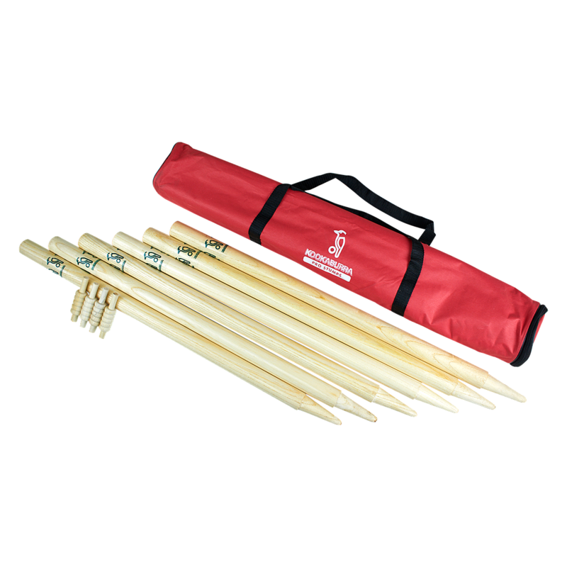 Kookaburra Pro Stumps
Red Carrybag
Wooden Pro Stumps