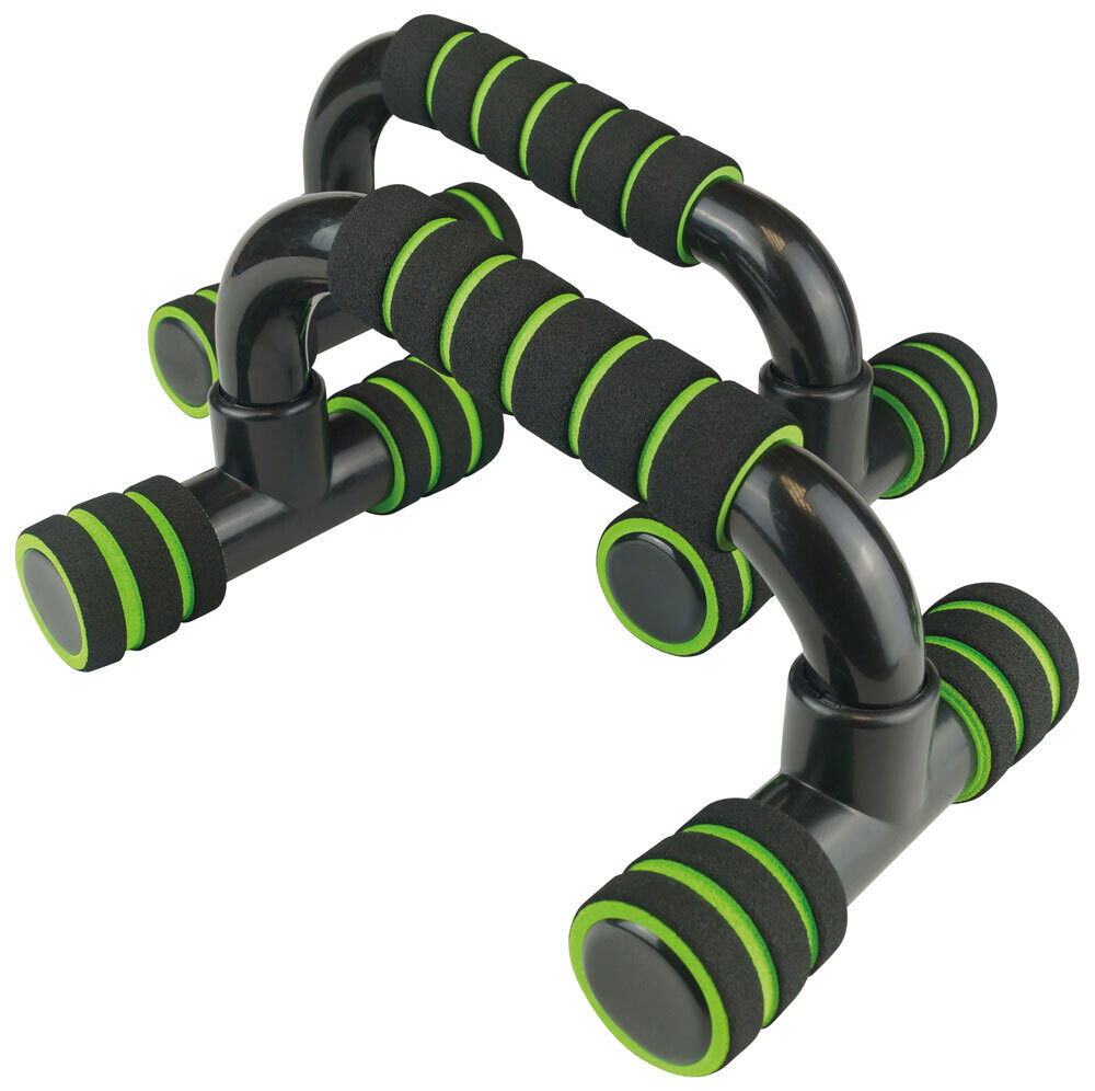 Urban Fitness Black Green Finish Push Up Bars