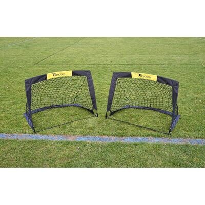 Precision "Fold-a-Goal" 
Set of two
Finish is black with yellow trim