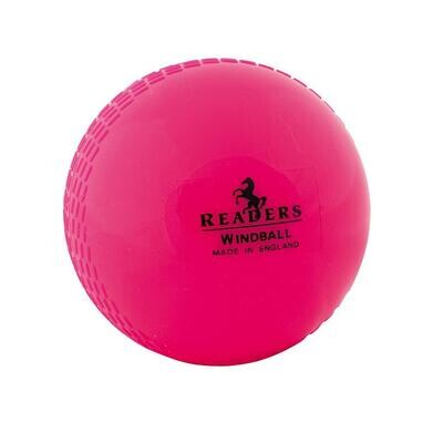 Readers Windball Training Cricket Ball
Bright Pink with Readers logo