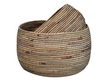 Set of two water hyacinth baskets