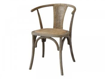French Round Back Wicker Chair